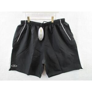 NWT Mens Black XARA Soccer Athletic Polyester Shorts XL OFF-THE-FIELD OTF Porto